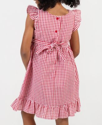 Girls' 2T-6X Gingham Seersucker Dress