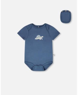 Baby Boy 3 Pack Evolutive Cotton Jersey Onesies Grey Mix Turtle Print - Baby