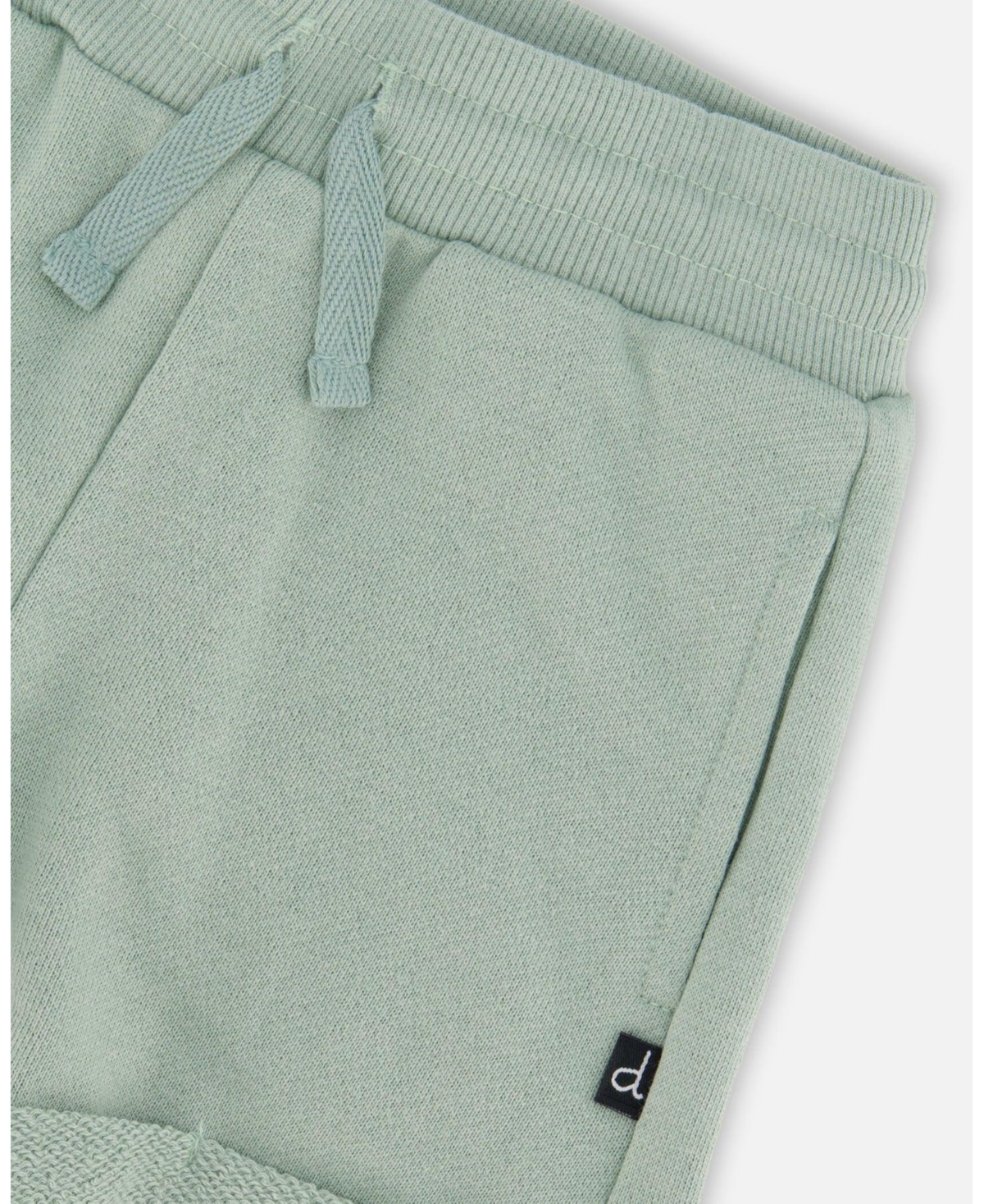 Deux par Toddler Boys French Terry Shorts Mint Green
