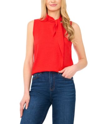 Women's Tie Neck Tank Sweater