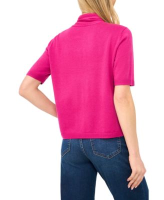 Women's Tie Neck Front Button Cardigan