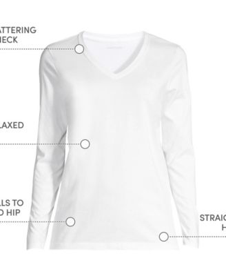 Women's Supima Cotton Long Sleeve V-Neck T-Shirt