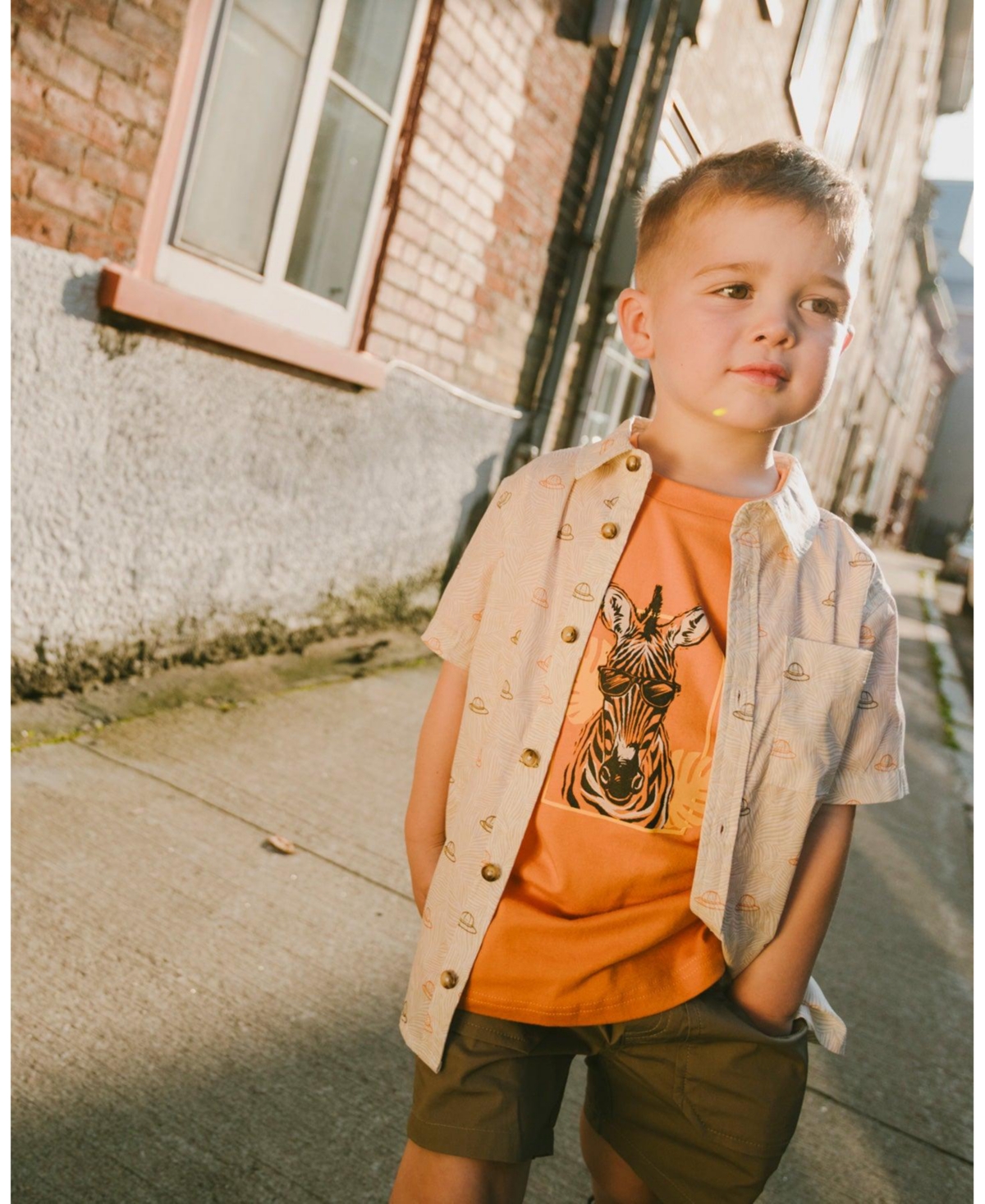 Deux par Big Boys Poplin Shirt