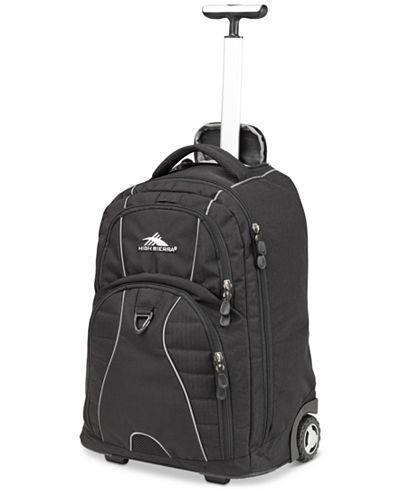 High Sierra Freewheel Rolling Backpack in Black