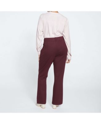 Plus Size Pull On Bootcut Ponte Pants