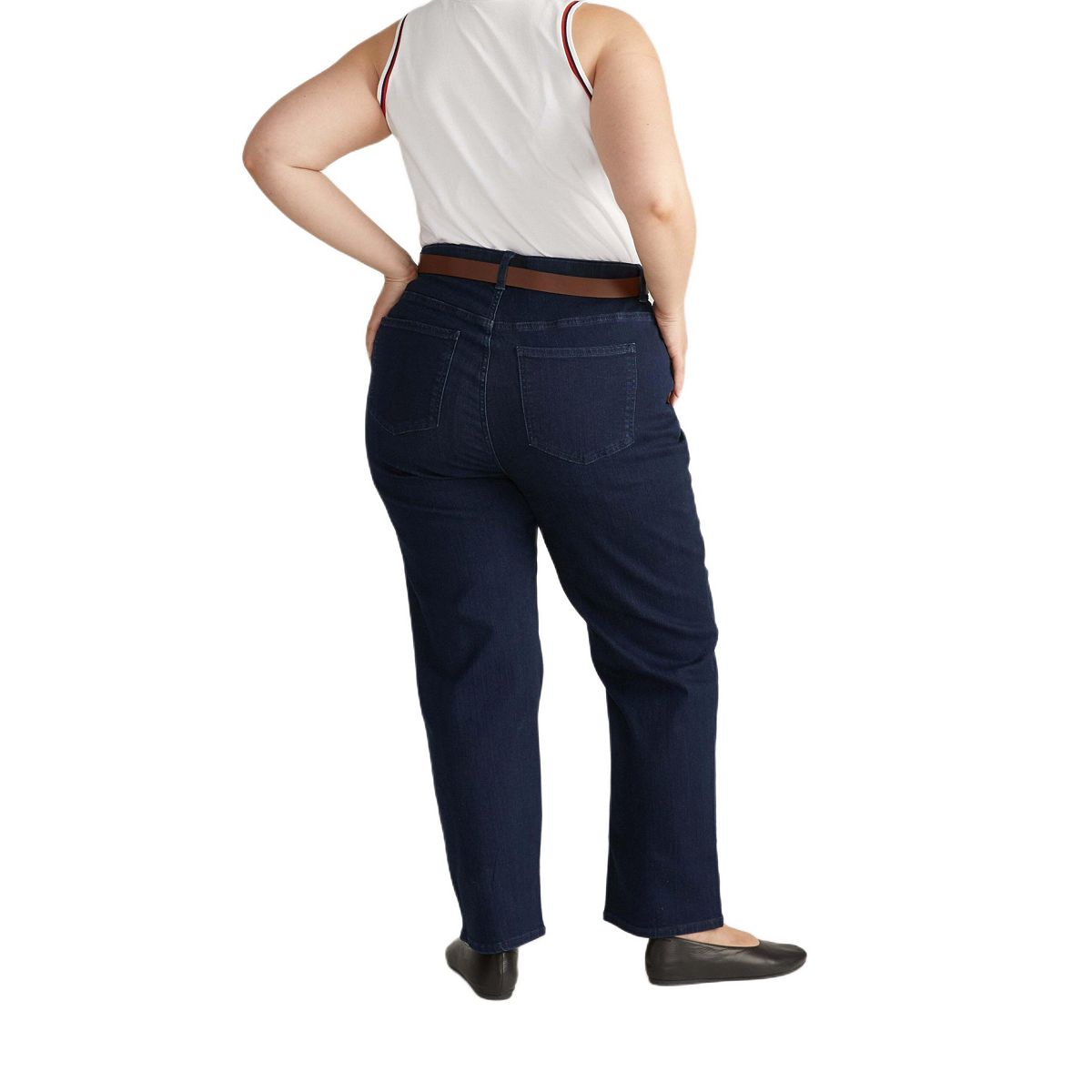 Universal Standard Women's Ella High Rise Straight Leg Jeans view 2 — MAYCSS fashion products