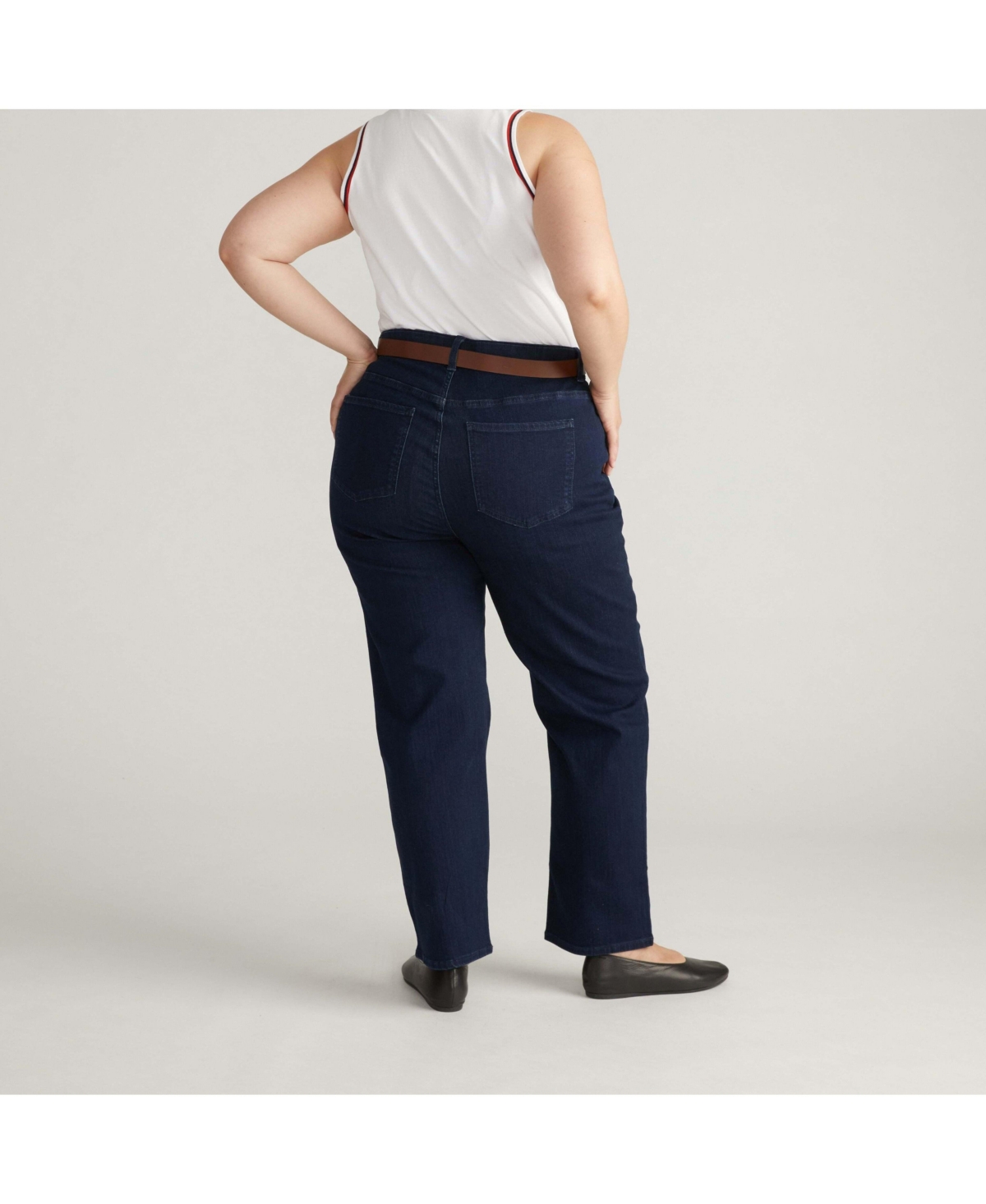 Universal Standard Plus Ella High Rise Straight Leg Jeans