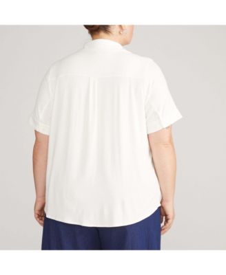 Women's Plus Size Chelsea Liquid Jersey Short Sleeve Shirt
