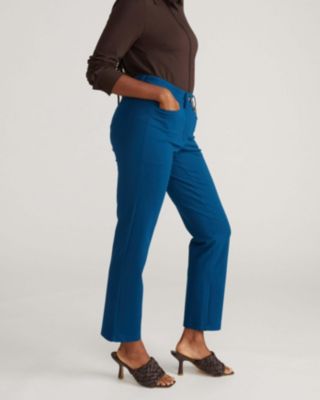 Plus Size Long Cigarette Ponte Pants