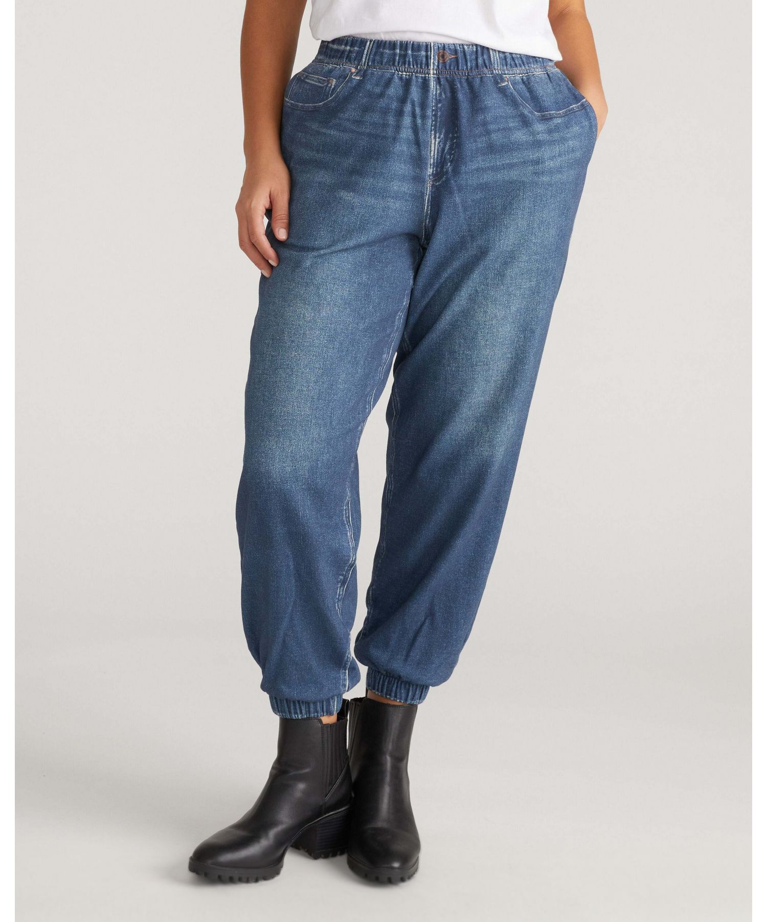 Plus Size Sweatpant Jogger Jeans