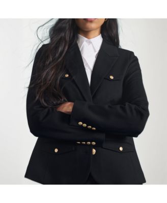 Plus Size 4 Pocket Ponte Blazer