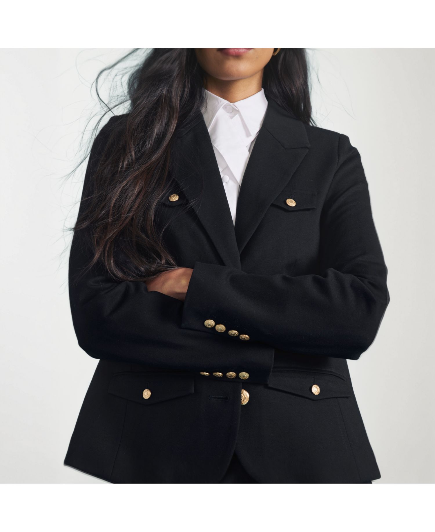 Plus Size 4 Pocket Ponte Blazer