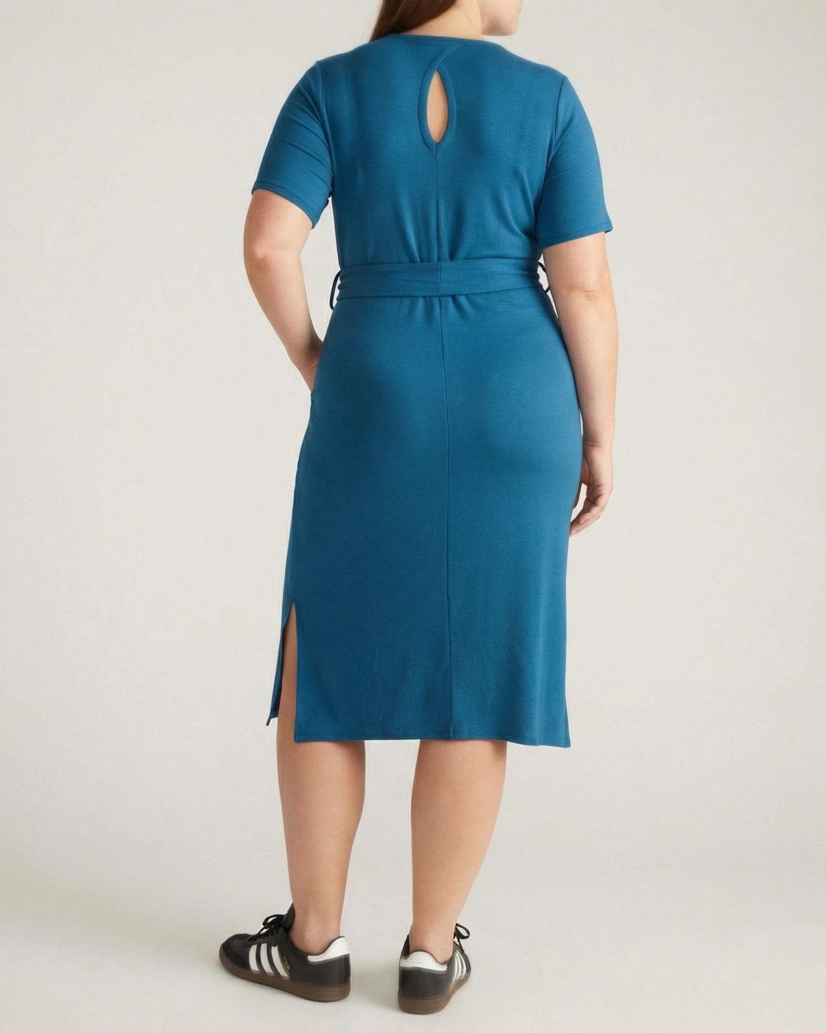 Universal Standard Plus TravelKnit Belted Dress