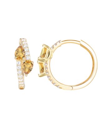 Multi Gemstone Earrings in 14k Gold Over Sterling Silver (Also in Sterling Silver)