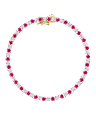 Multi-Gemstone Bracelet in 14k Gold Over Sterling Silver (Also in Sterling Silver)