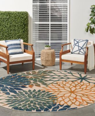 Aloha ALH05 5'3"x5'3" Round Area Rug