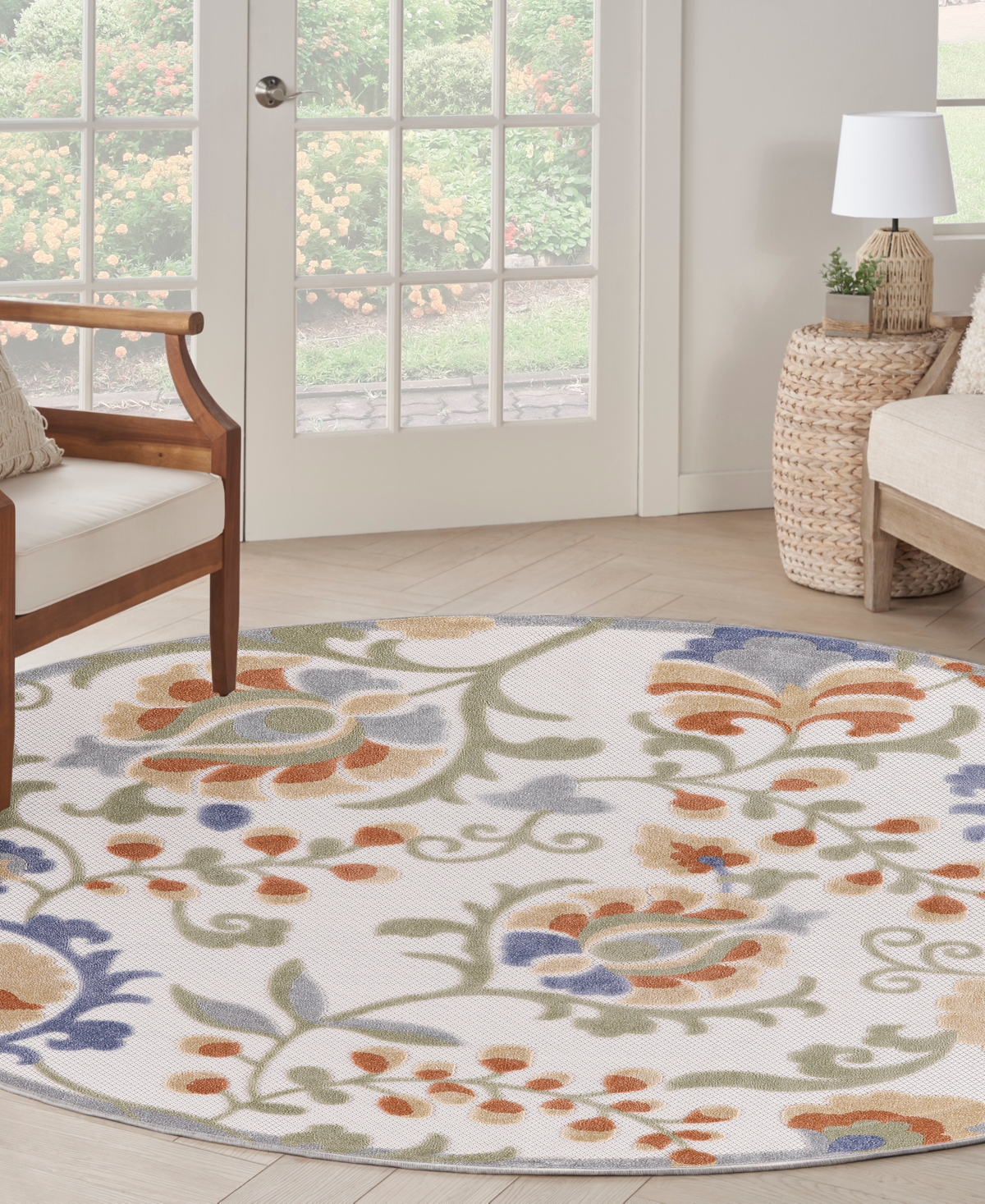 Nourison Home Aloha ALH17 7'10"x7'10" Round Area Rug