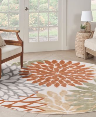 Aloha ALH05 7'10"x7'10" Round Area Rug