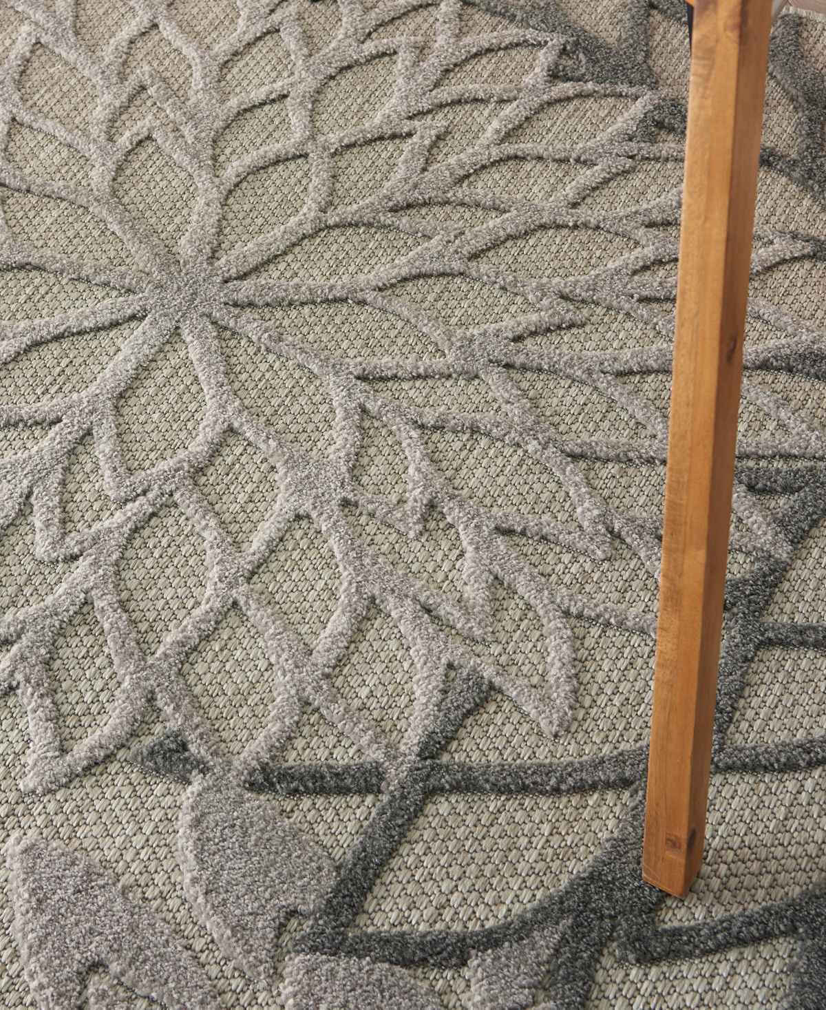 Nourison Home Aloha ALH05 Silver 6' x 9' Outdoor Area Rug