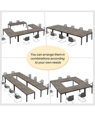 6.5ft Conference Room Table, 291.34" W x 78.74" D Large Office Meeting Table (8 Pcs)