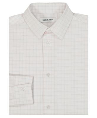 Boys' 8-20 Long-Sleeve Stretch Dobby Check Dress Shirt