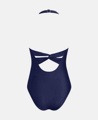 Women's V-Neck Wide Strap Classic Coverage One-Piece Swimsuit