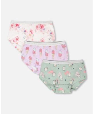 Girls short Panties (Pack Of 3) Printed Cotton
