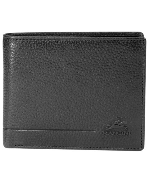 Mancini Men's Fifth Avenue RFID Secure Center Wing Wallet with Coin Pocket