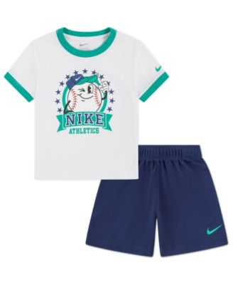 Boys' Toddler 2T-4T Dri-FIT Baseball Character Short-Sleeve T-Shirt and Shorts, 2-Piece Set
