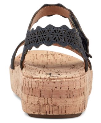 Women's Slatal Leather Platform Footbed Sandals