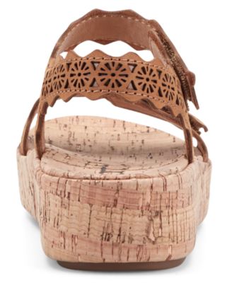 Women's Slatal Leather Platform Footbed Sandals