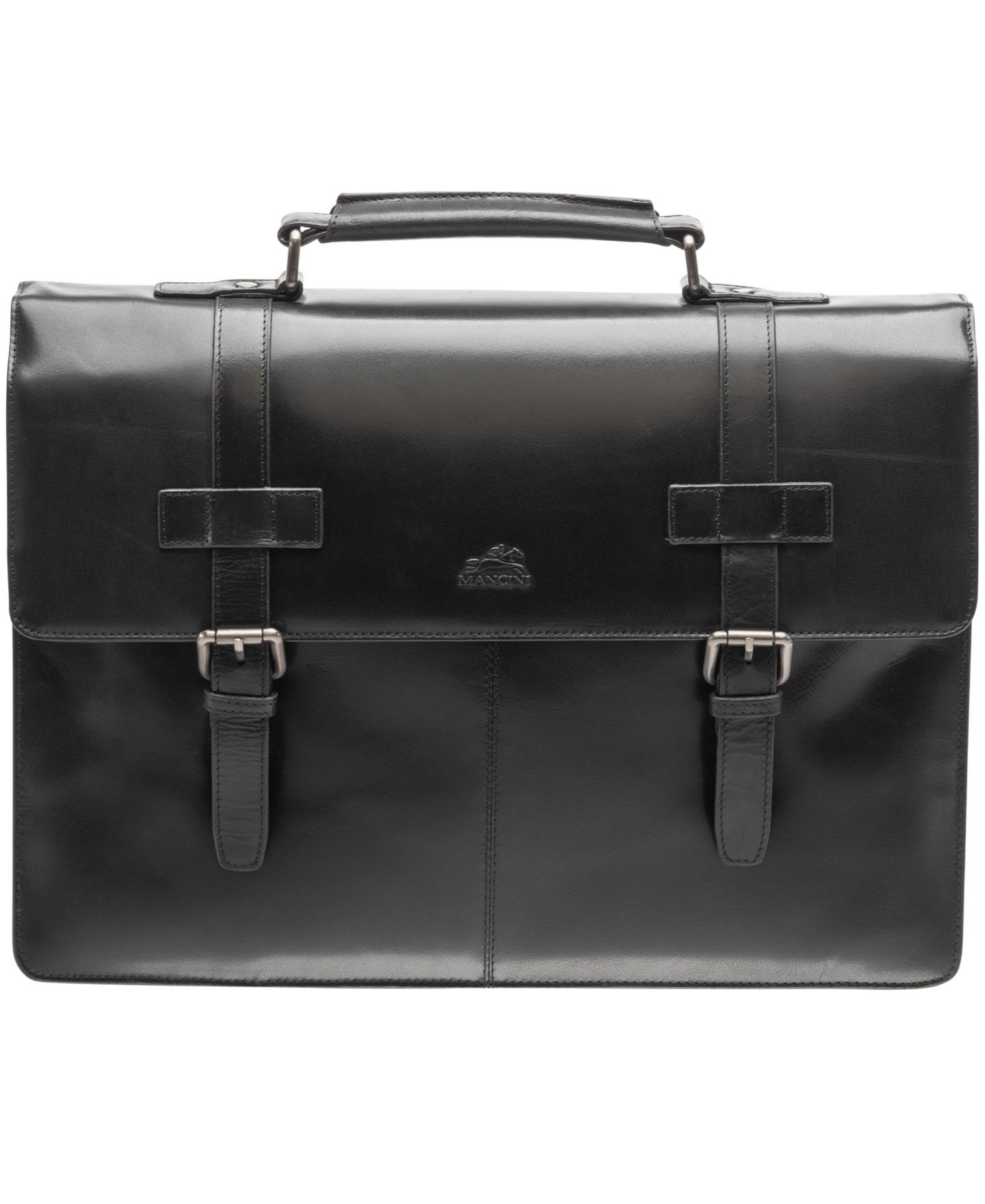 Мужская сумка Mancini Double Compartment Laptop Briefcase, цвет: Чёрный — фото 1