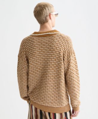 Men's Extra Dropped Shoulder Structure Polo Shirt