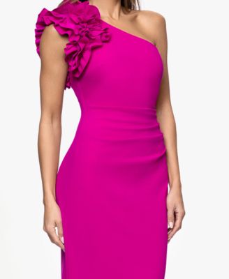 Women's One-Shoulder Ruffle Ball Gown