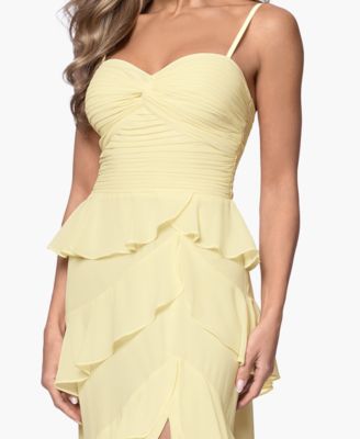 Women's Ruffle Detail Tiered Maxi Dress