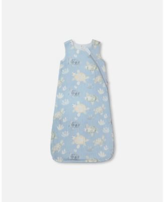 Baby Boys Cotton Jersey Muslin Sleep Sack Turtle Print