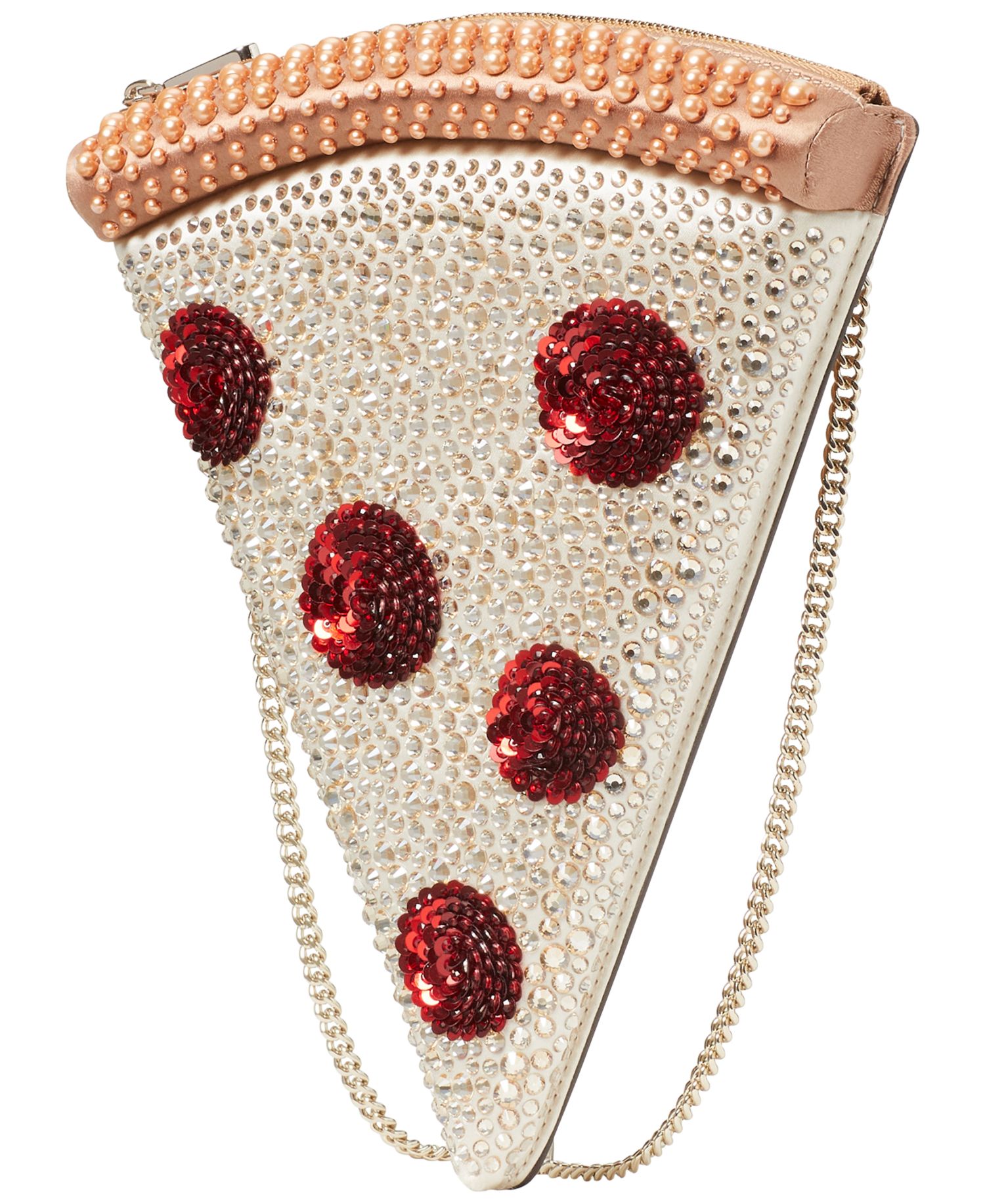 Embellished Pizza Slice Small Crossbody Bag