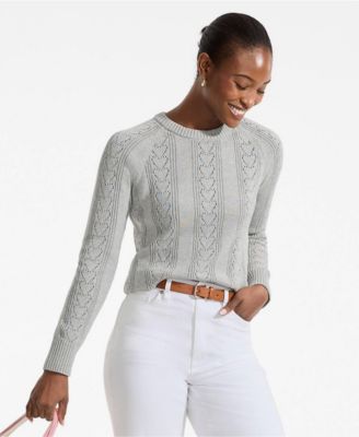 Women's Drifter Raglan Pointelle Crew Neck Sweater