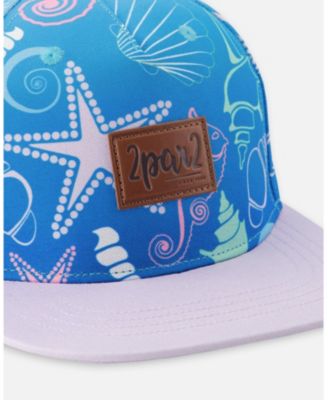 Girl Cap Shell Print