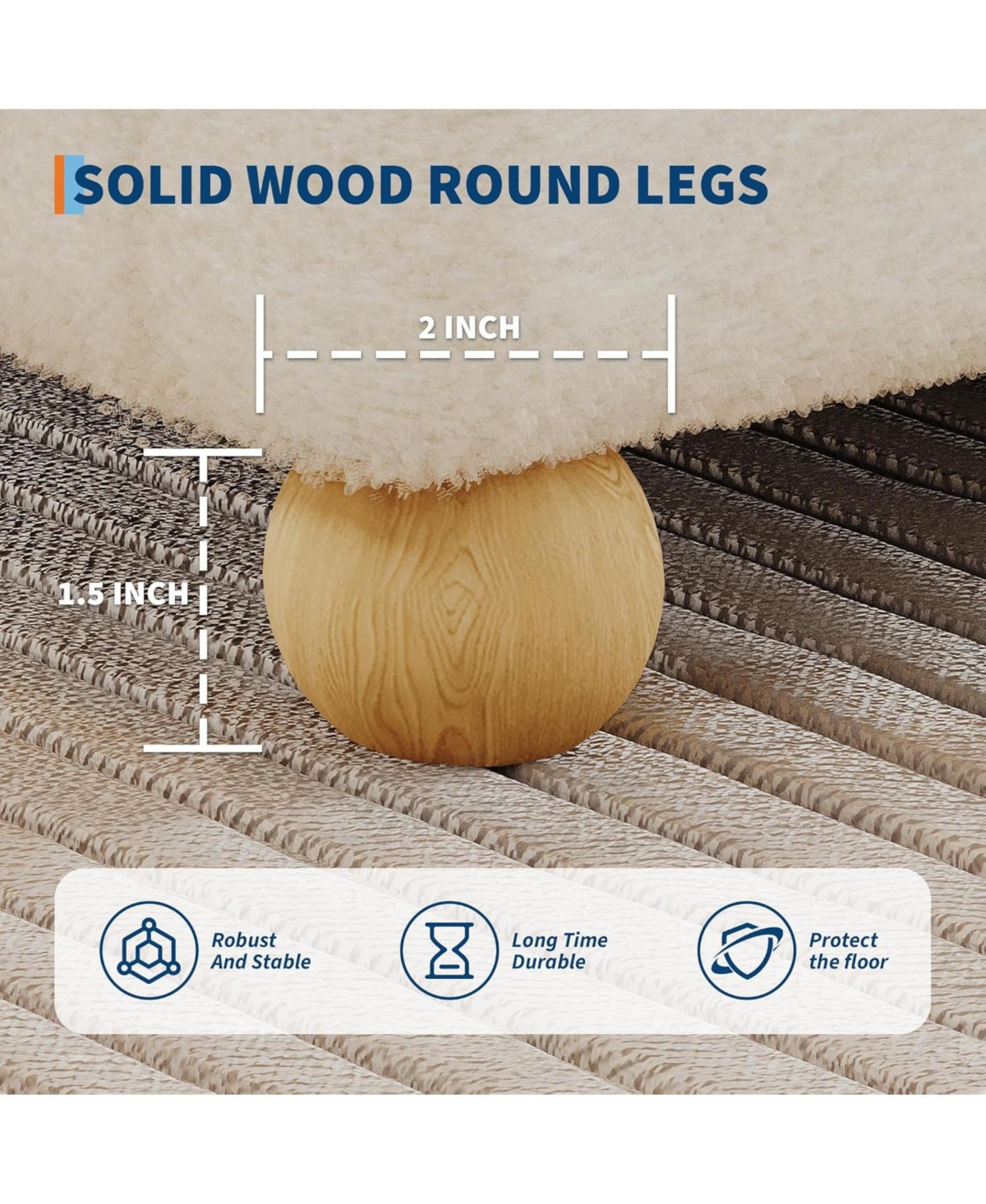 gaomon Cloud Bed Frame Upholstered Solid Wood Legs, 1000lbs Support Low Platform Bed