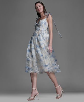 Women's Organza Corset Midi Dress