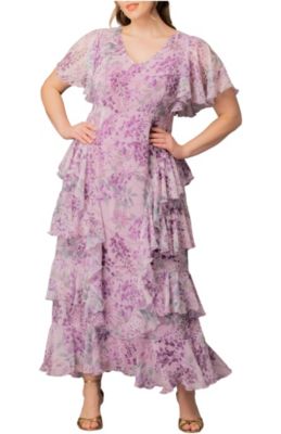 Plus Size Tour de Flounce Evening Gown