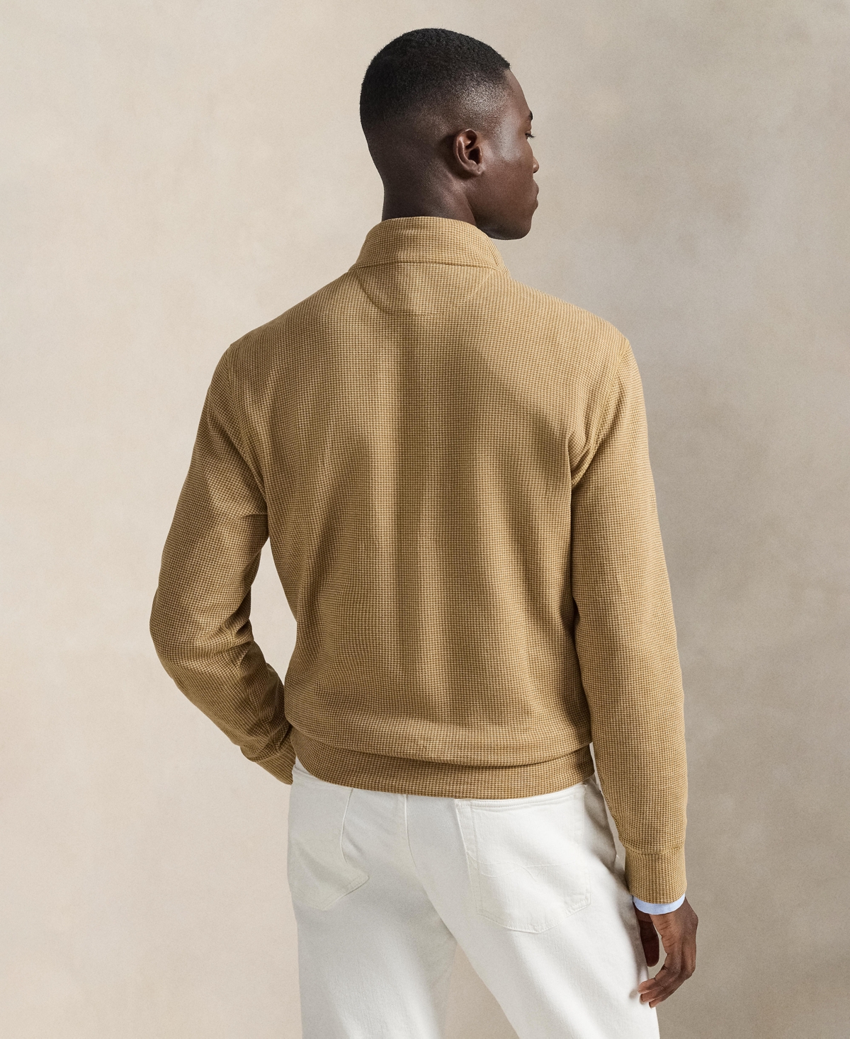 Polo Ralph Lauren Men's Luxury Jersey Quarter-Zip Pull-On Sweater