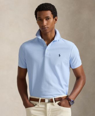 Men's Custom Slim-Fit Honeycomb-Mesh Polo Shirt