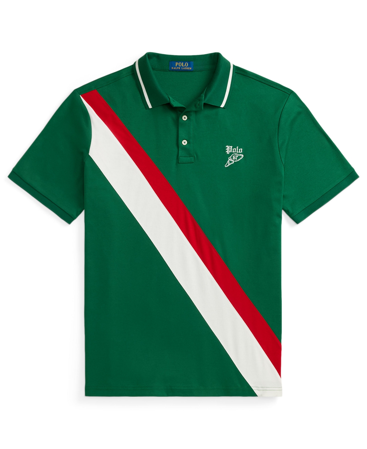 Polo Ralph Lauren Men's Striped Piecing Short-Sleeve Shirt