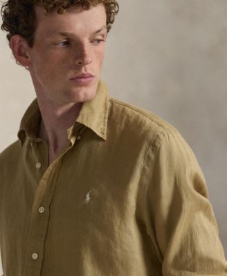 Men's Classic-Fit Linen Collared Shirt