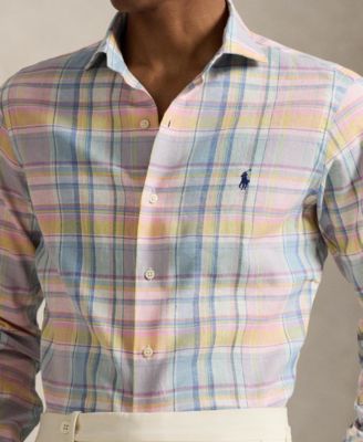 Men's Classic-Fit Plaid Pattern Shirt