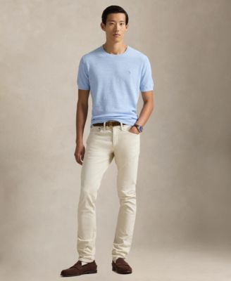 Men's Textured Lightweight Sweater T-Shirt