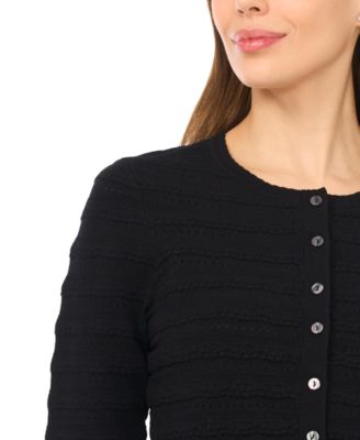 Women's Long-Sleeve Crew Neck Cardigan