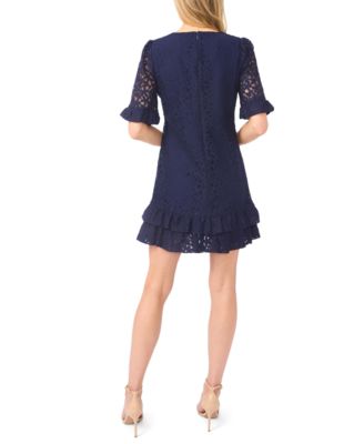 Women's Lace Detail V-Neck Shift Dress